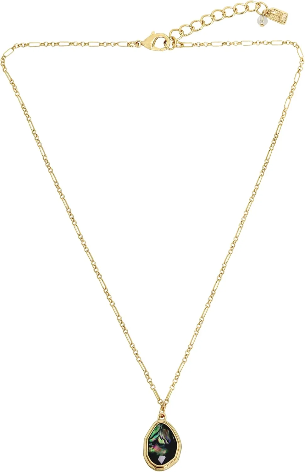 Robert Lee Morris Soho Womens Abalone Molten Pendant Necklace