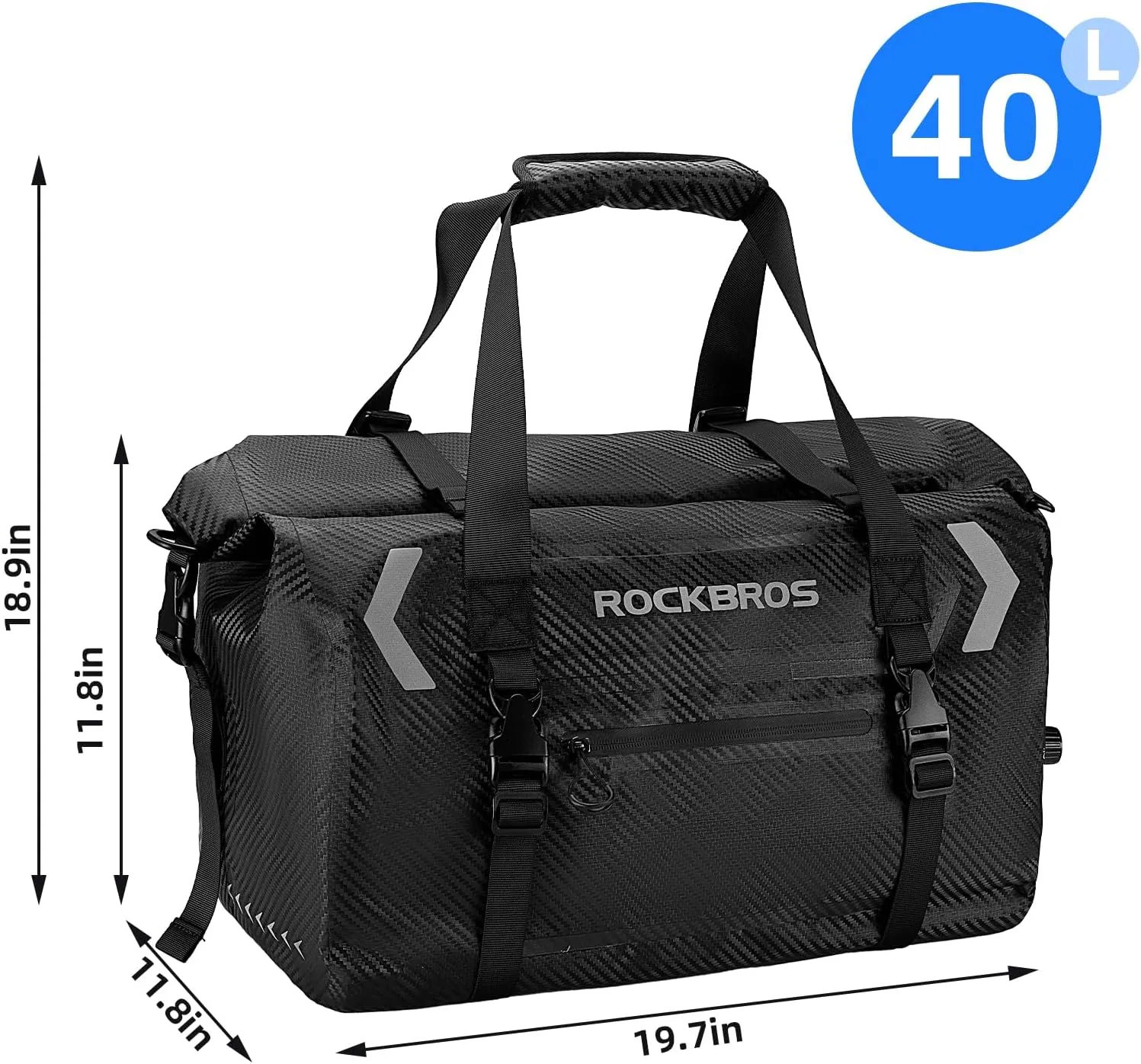 ROCKBROS Waterproof Duffel Bag 20-60L Motorcycle Travel Dry Duffel Bag for Motorcycling Boating Kayaking Camping Fishing Outdoor Adventure for Men Women