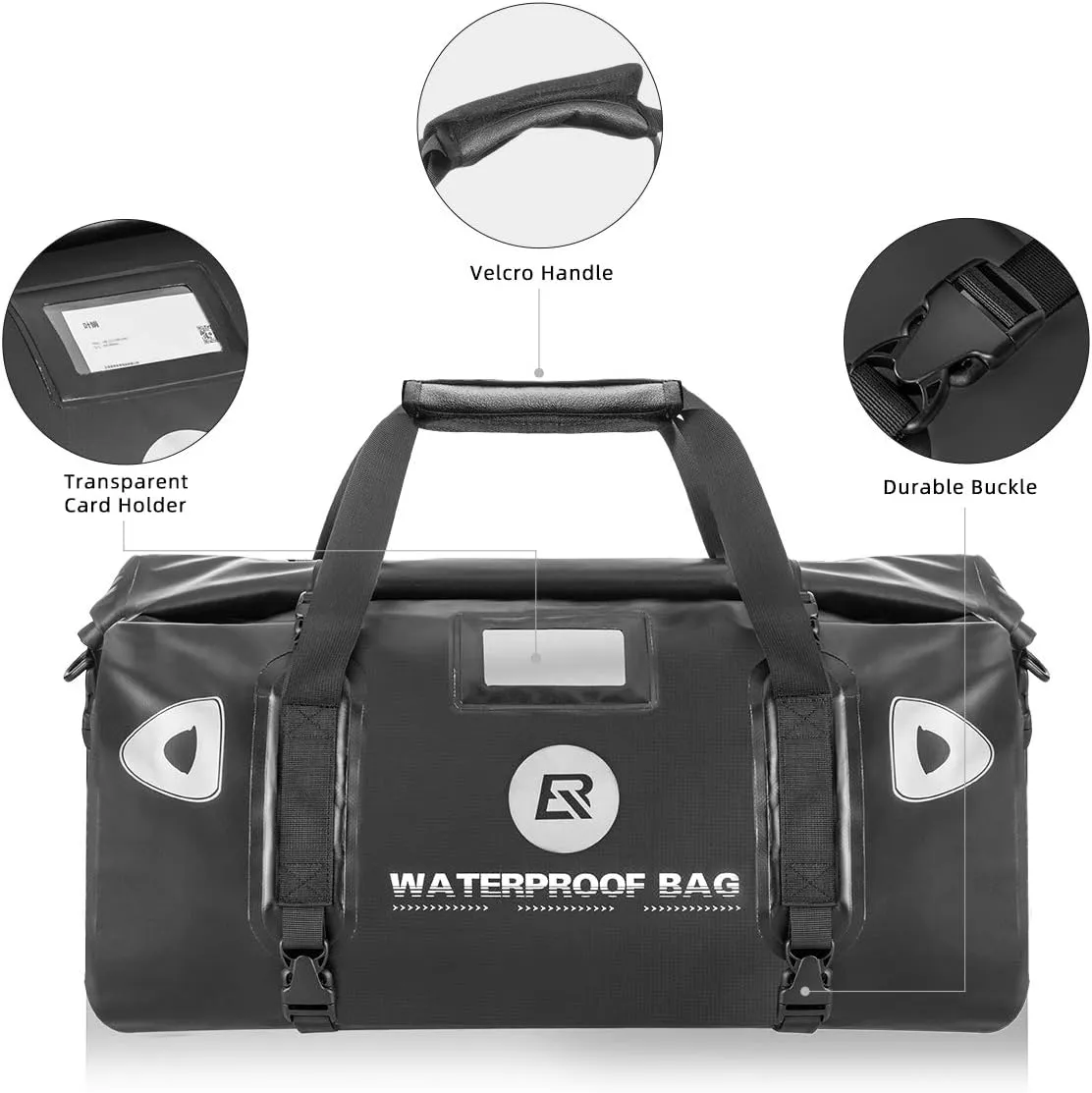 ROCKBROS Waterproof Duffel Bag 20L Motorcycle Travel Dry Duffel Bag for Motorcycling Boating Kayaking Camping Fishing Outdoor Adventure for Men Women
