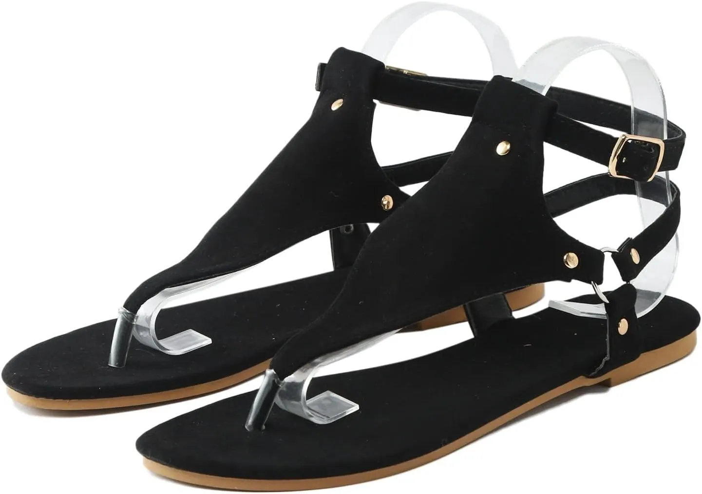 Sandals for Women Dressy Summer, Toe Ring Thong Sandals Lightweight, Hoop and Loop Flat Flip Flops, Summer Hollow Out Shoes, Comfortable Casual Flats 2025 Fashion Trends