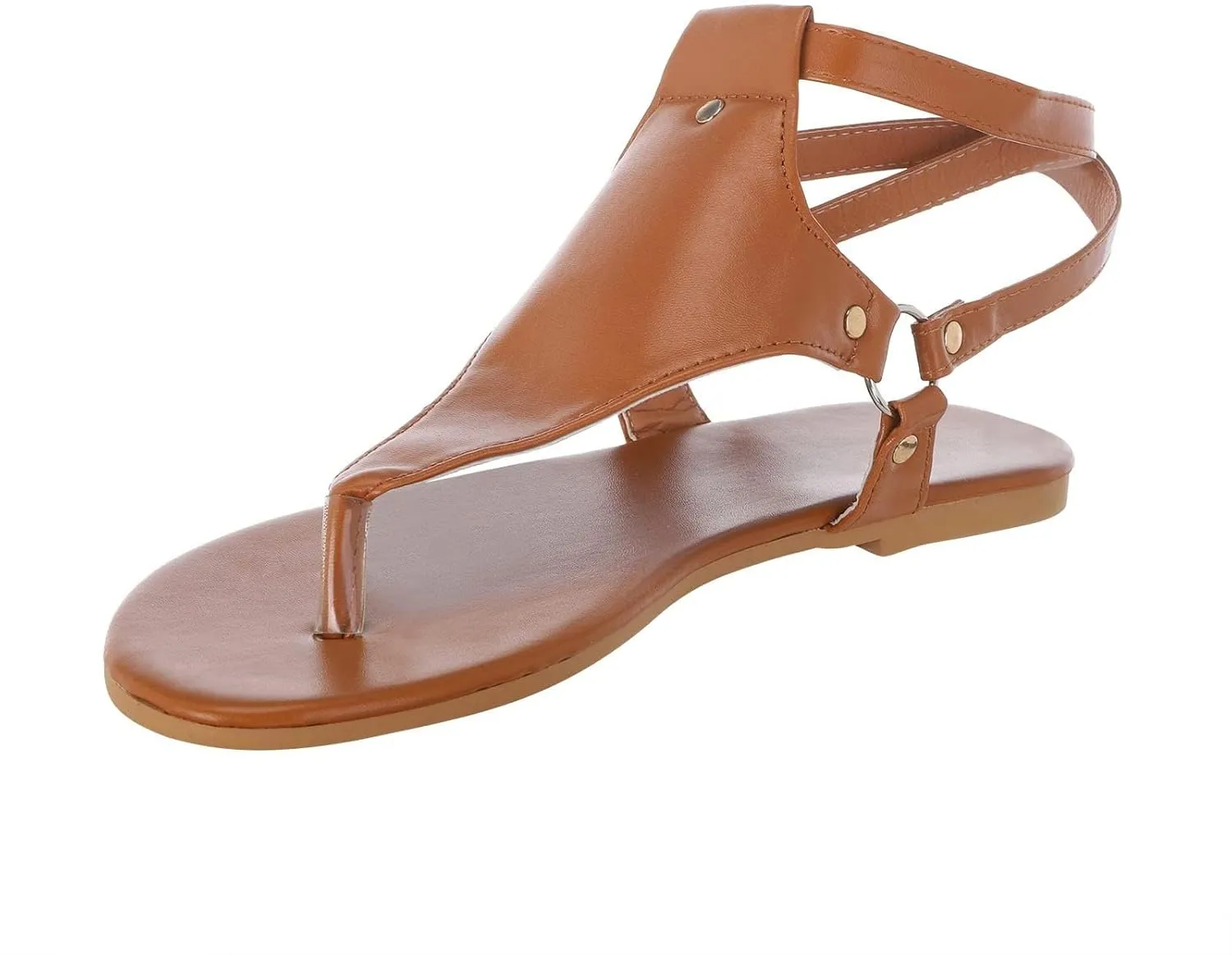 Sandals for Women Dressy Summer, Toe Ring Thong Sandals Lightweight, Hoop and Loop Flat Flip Flops, Summer Hollow Out Shoes, Comfortable Casual Flats 2025 Fashion Trends