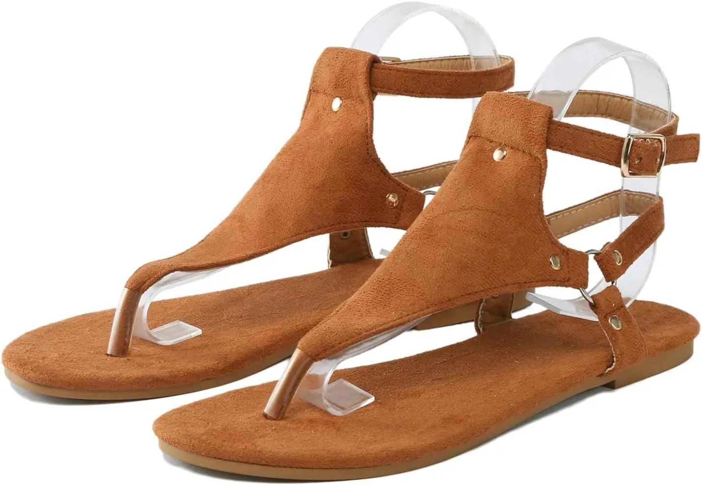 Sandals for Women Dressy Summer, Toe Ring Thong Sandals Lightweight, Hoop and Loop Flat Flip Flops, Summer Hollow Out Shoes, Comfortable Casual Flats 2025 Fashion Trends