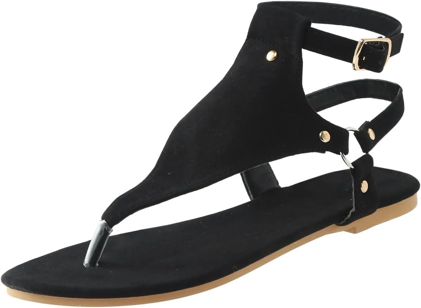 Sandals for Women Dressy Summer, Toe Ring Thong Sandals Lightweight, Hoop and Loop Flat Flip Flops, Summer Hollow Out Shoes, Comfortable Casual Flats 2025 Fashion Trends