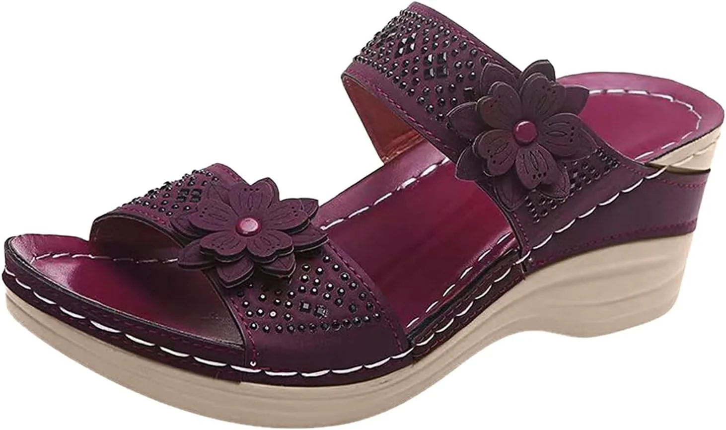 Sandals for Women Dressy Summer, Wedge Sandals for Women Dressy Summer Comfy Orthotic Sandals with Arch Support Shoes