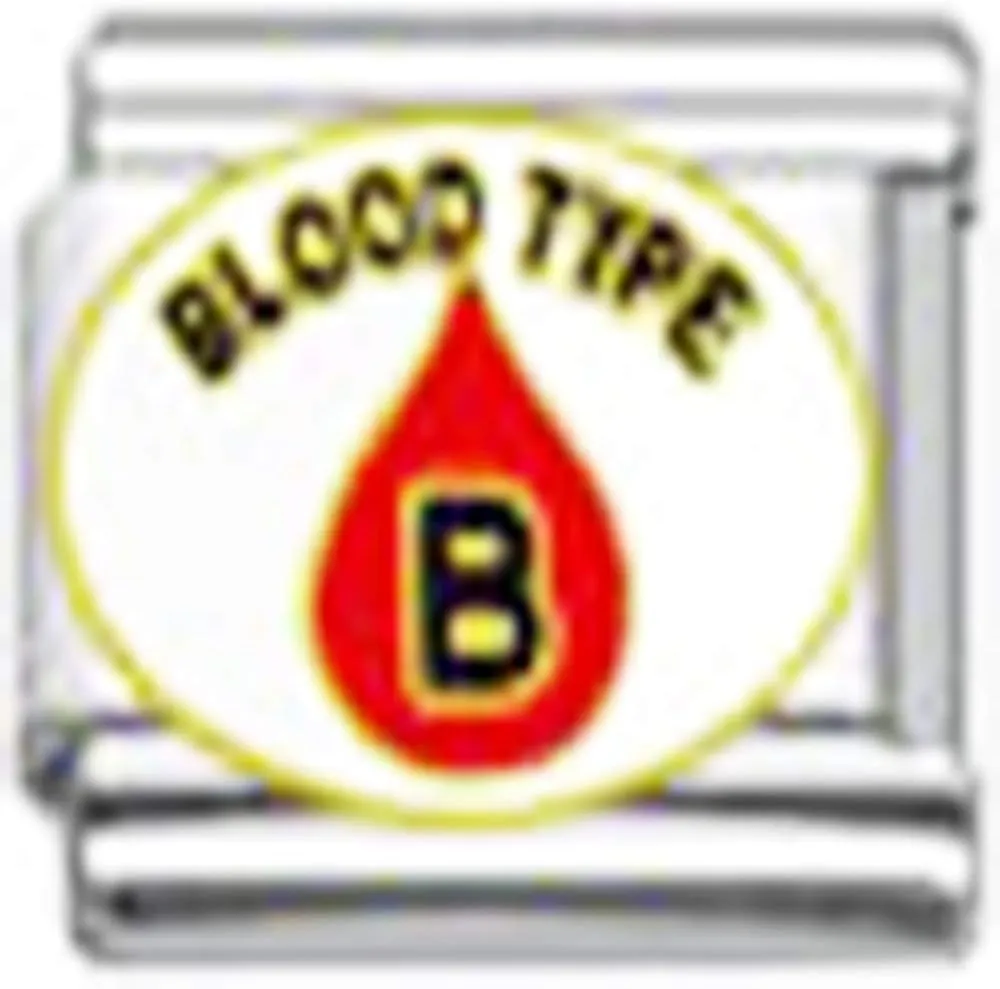 Sexy Sparkles Blood Type B Medical Italian Charm for Bracelet