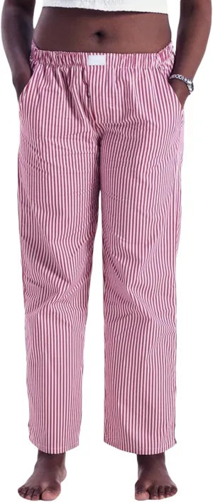 Seyurigaoka Y2K Striped Pajamas Pants for Women Cute Wide Leg Pinstripe Sleep Pj Bottoms Preppy Lounge Pants Trousers