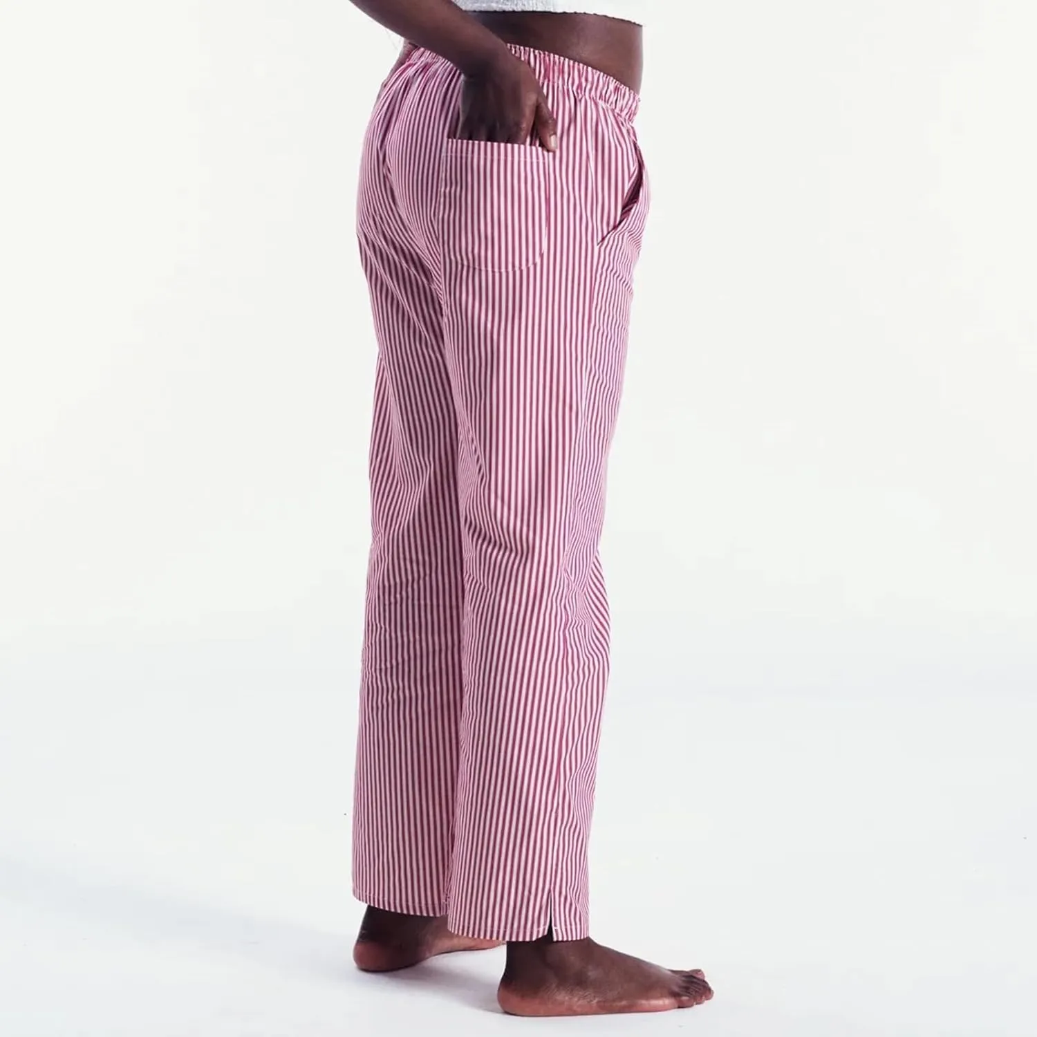 Seyurigaoka Y2K Striped Pajamas Pants for Women Cute Wide Leg Pinstripe Sleep Pj Bottoms Preppy Lounge Pants Trousers