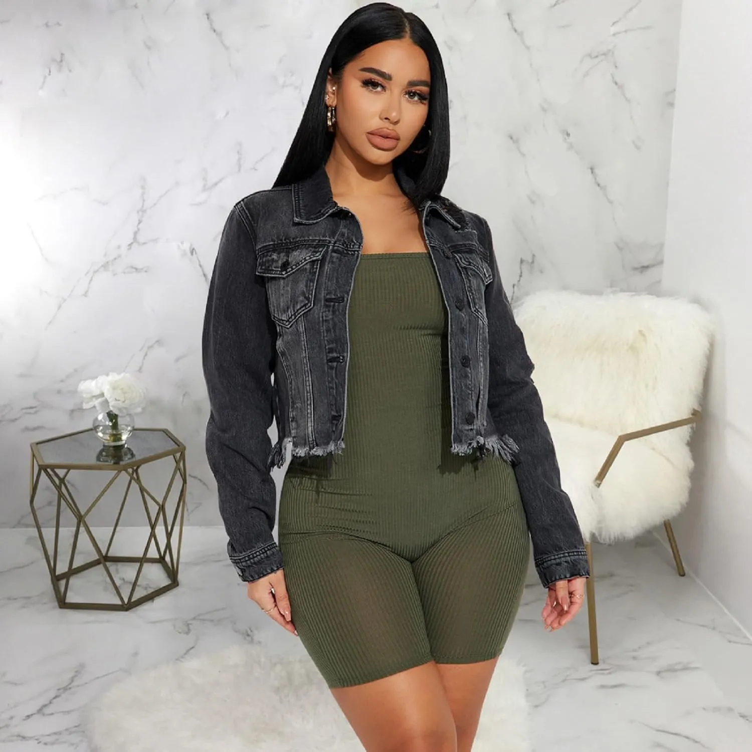 SheKiss Womens Camouflage Shacket Jacket Coats Fashion Fall Long Sleeve Zipper Canvas Camo Jackets with Pockets
