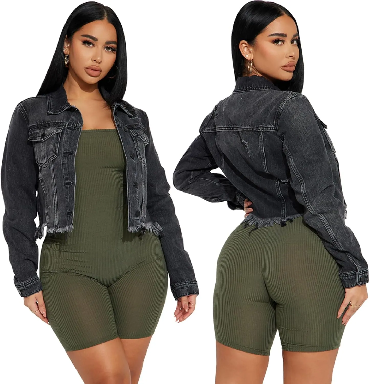 SheKiss Womens Camouflage Shacket Jacket Coats Fashion Fall Long Sleeve Zipper Canvas Camo Jackets with Pockets