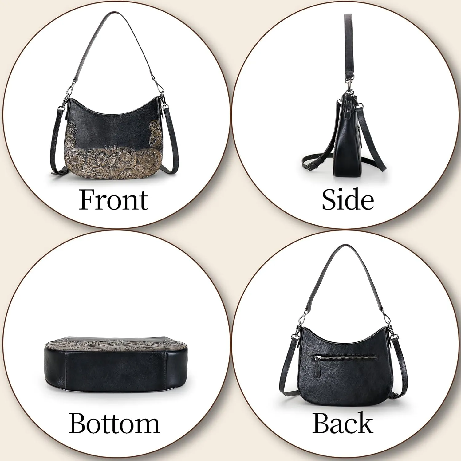 Shoulder Bag Women Crossbody Bag Genuine Leather Satchel Handbags Top Handle Purse