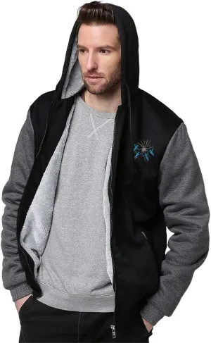 Six Pointed Star Party Men's Thick Hoodies Heavyweight Sweatshirt Fleece Warm Jackets