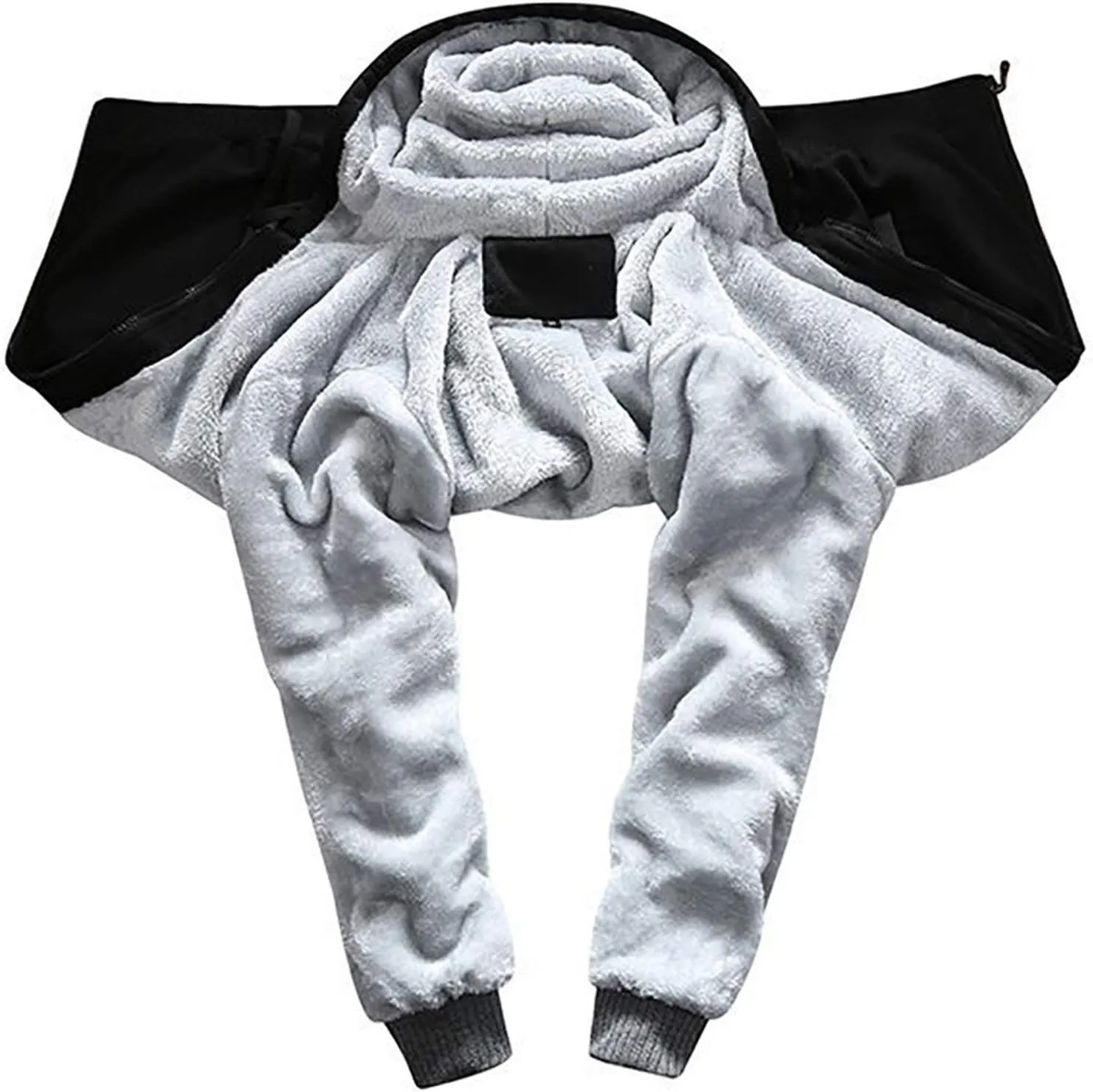 Six Pointed Star Party Men's Thick Hoodies Heavyweight Sweatshirt Fleece Warm Jackets
