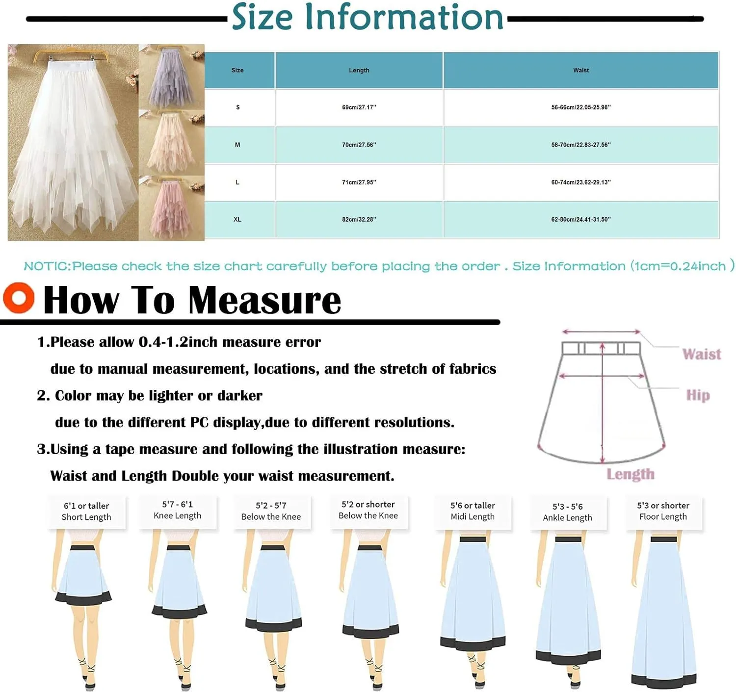 Skirt Waist Long A-Line Skirt Elastic Spring Solid Color Women Mesh High Skirt Mini Jean Skirt