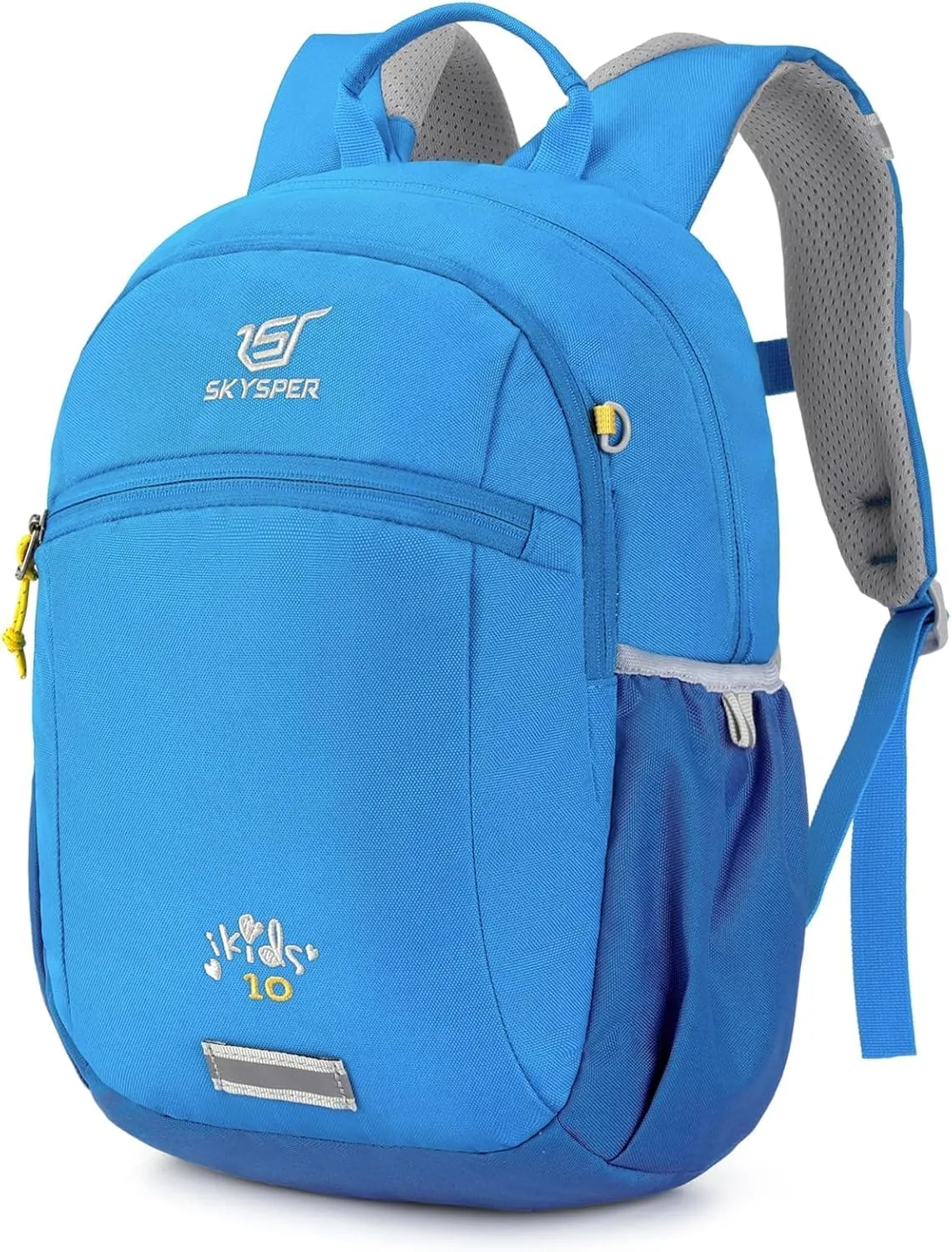 SKYSPER 10L Kids Backpack for Girls Boys, Toddler Hiking Backpack with Chest Strap, Comfortable Daypack for Travel and Preschool Kindergarten, Blue