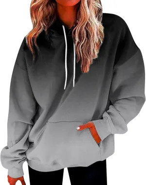slqdgmryz Hoodies for Women Tie Dye Oversized Sweatshirt Plus Size Loose Fit Cute Hoodie Drawstring Fall Pullover with Pocket