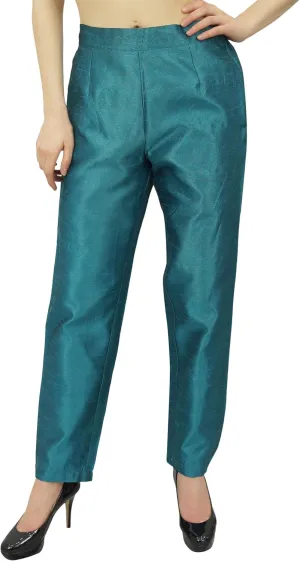 Solid High Waist Pants for Womens Casual Elastic Waist Back Narrow Bottom Trousers