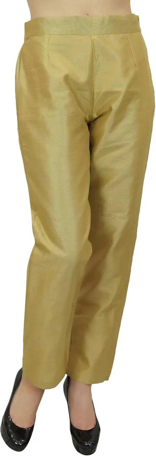 Solid High Waist Pants for Womens Casual Elastic Waist Back Narrow Bottom Trousers