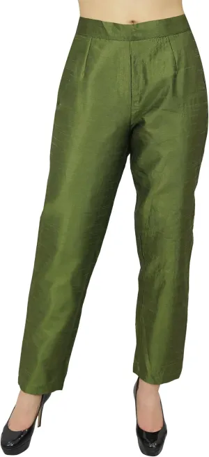 Solid High Waist Pants for Womens Casual Elastic Waist Back Narrow Bottom Trousers