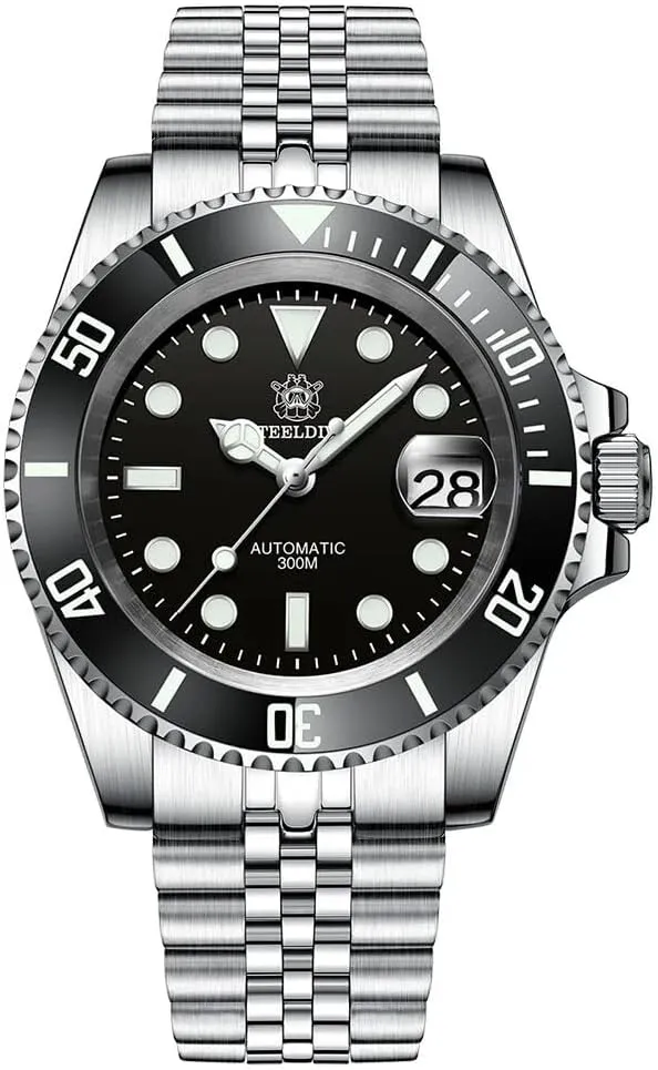 Steeldive Men's Automatic Watch SD1953 Stainless Steel NH35 Movement 300m Diving Watches