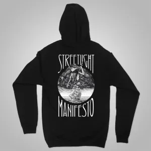 Streetlight Manifesto "Poseidon" Zip-Up Hoodie (Black) *Size XS & S Only*