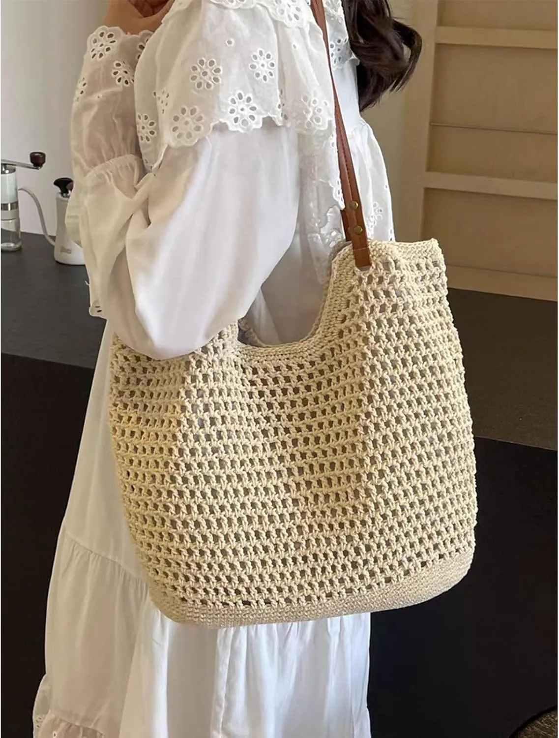 Summer Knitted Shoulder Bag bags for 2025, Bohemian Hobo Beach bag Casual Designer Purse for Women