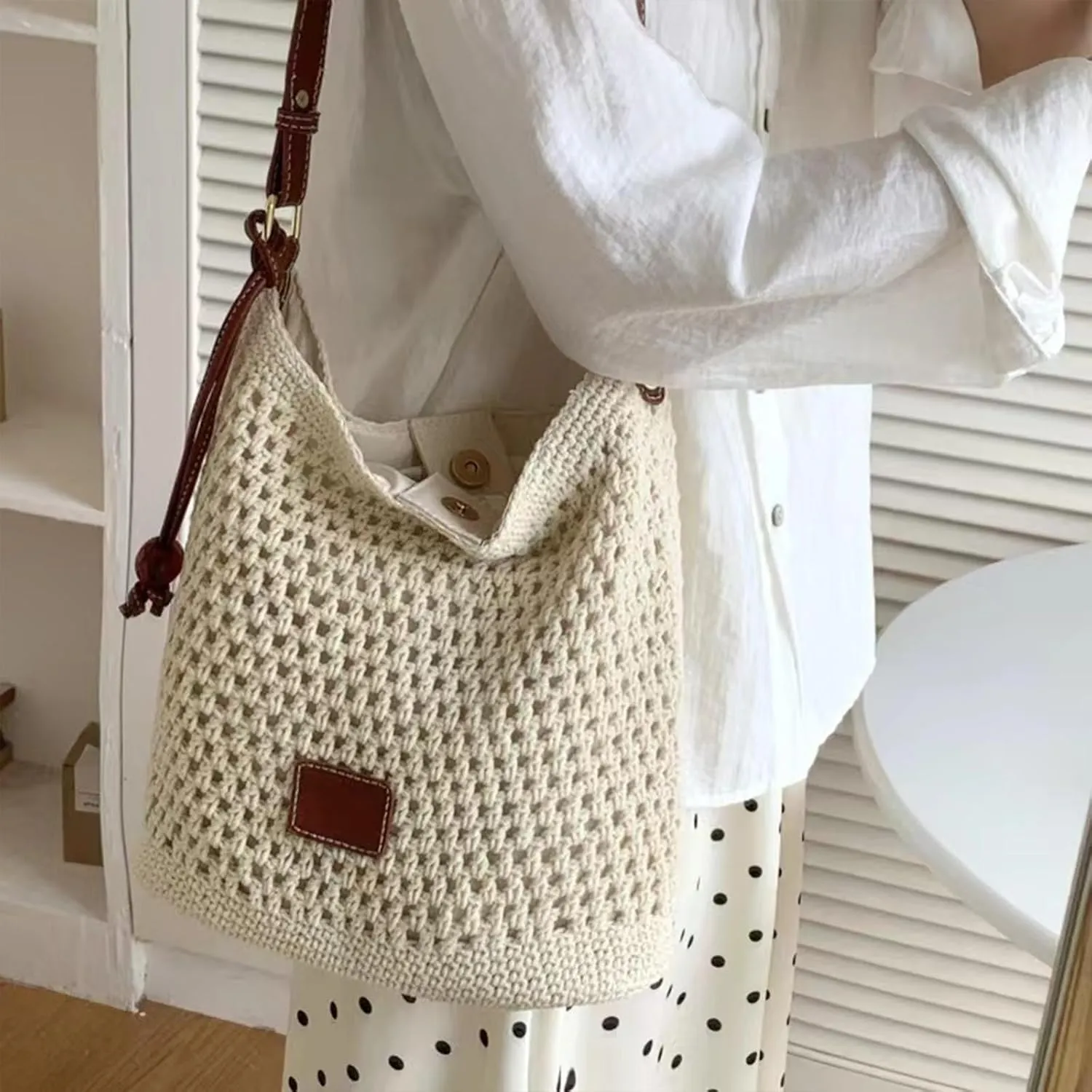 Summer Knitted Shoulder Bag bags for 2025, Bohemian Hobo Beach bag Casual Designer Purse for Women