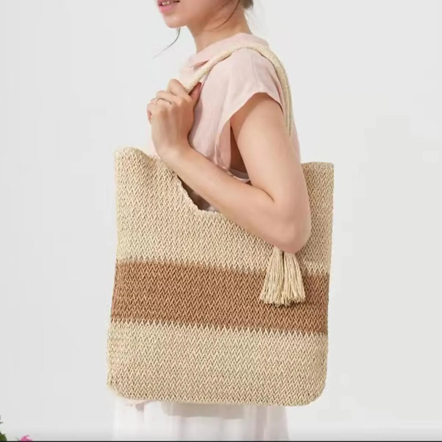 Summer Knitted Shoulder Bag bags for 2025, Bohemian Hobo Beach bag Casual Designer Purse for Women