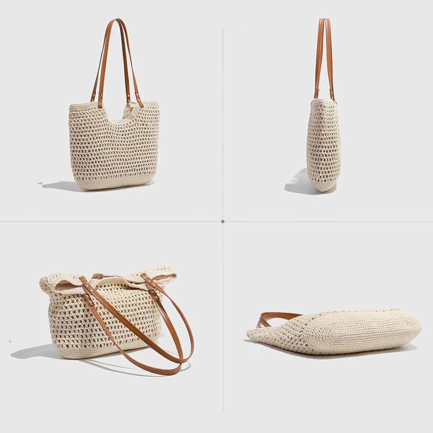 Summer Knitted Shoulder Bag bags for 2025, Bohemian Hobo Beach bag Casual Designer Purse for Women