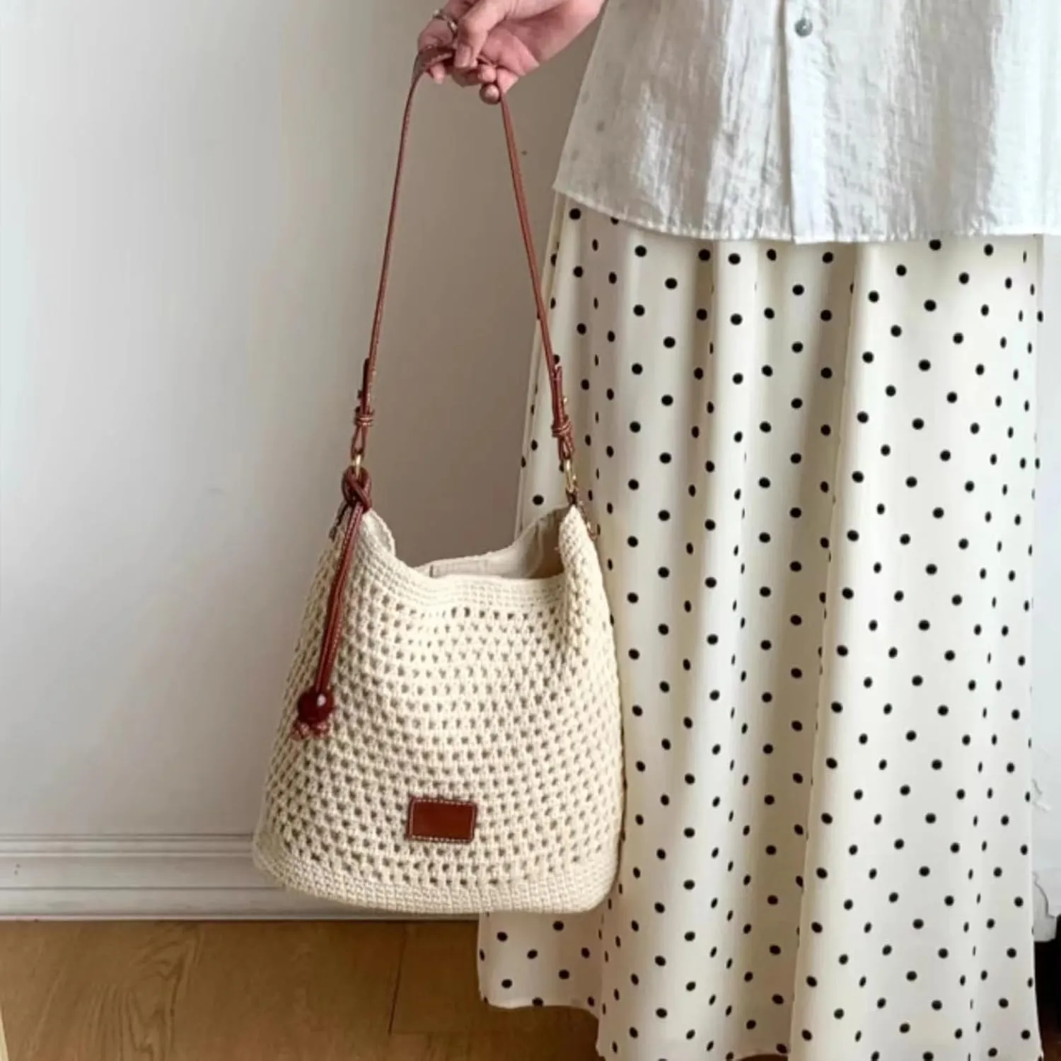 Summer Knitted Shoulder Bag bags for 2025, Bohemian Hobo Beach bag Casual Designer Purse for Women