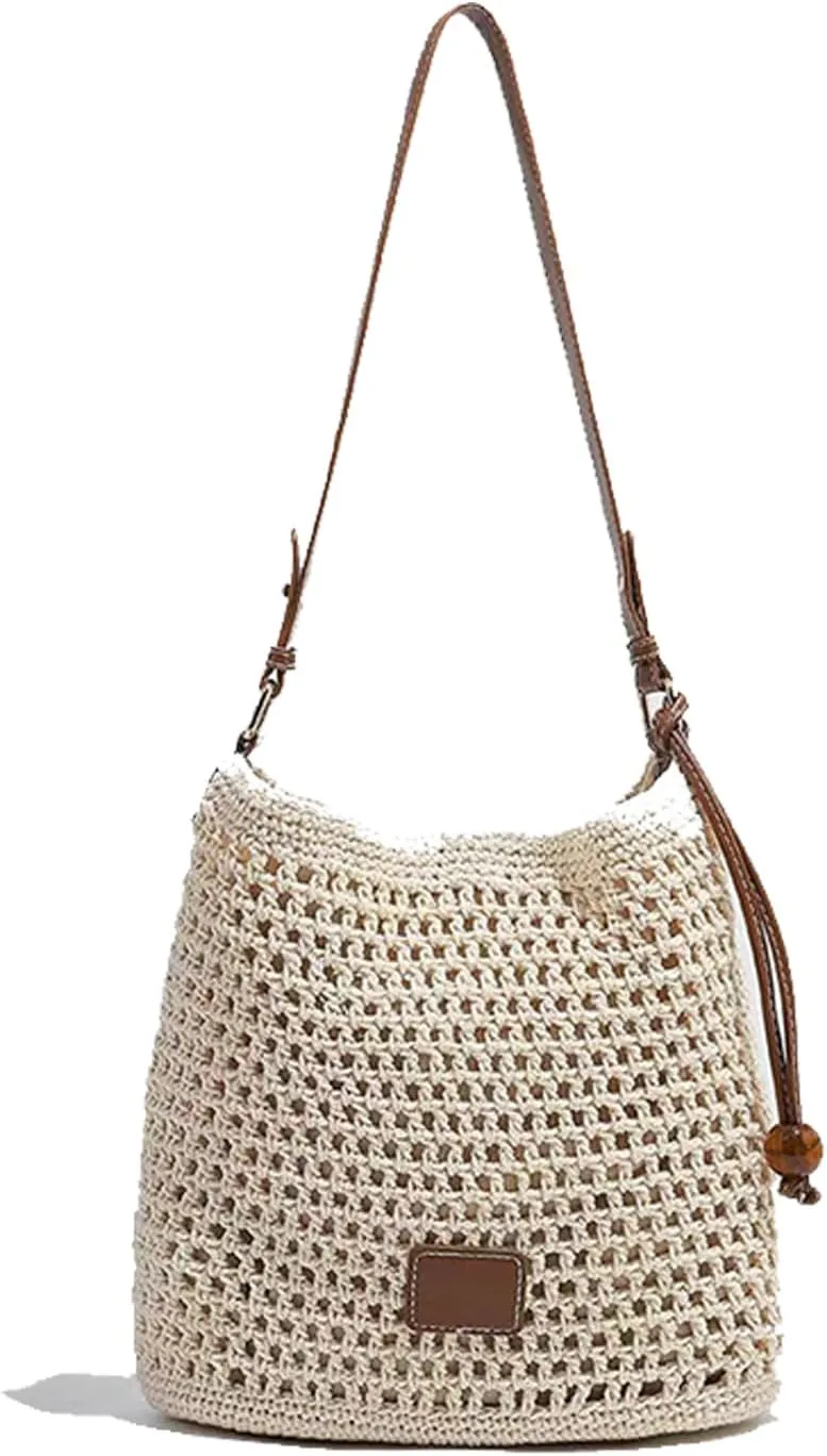 Summer Knitted Shoulder Bag bags for 2025, Bohemian Hobo Beach bag Casual Designer Purse for Women