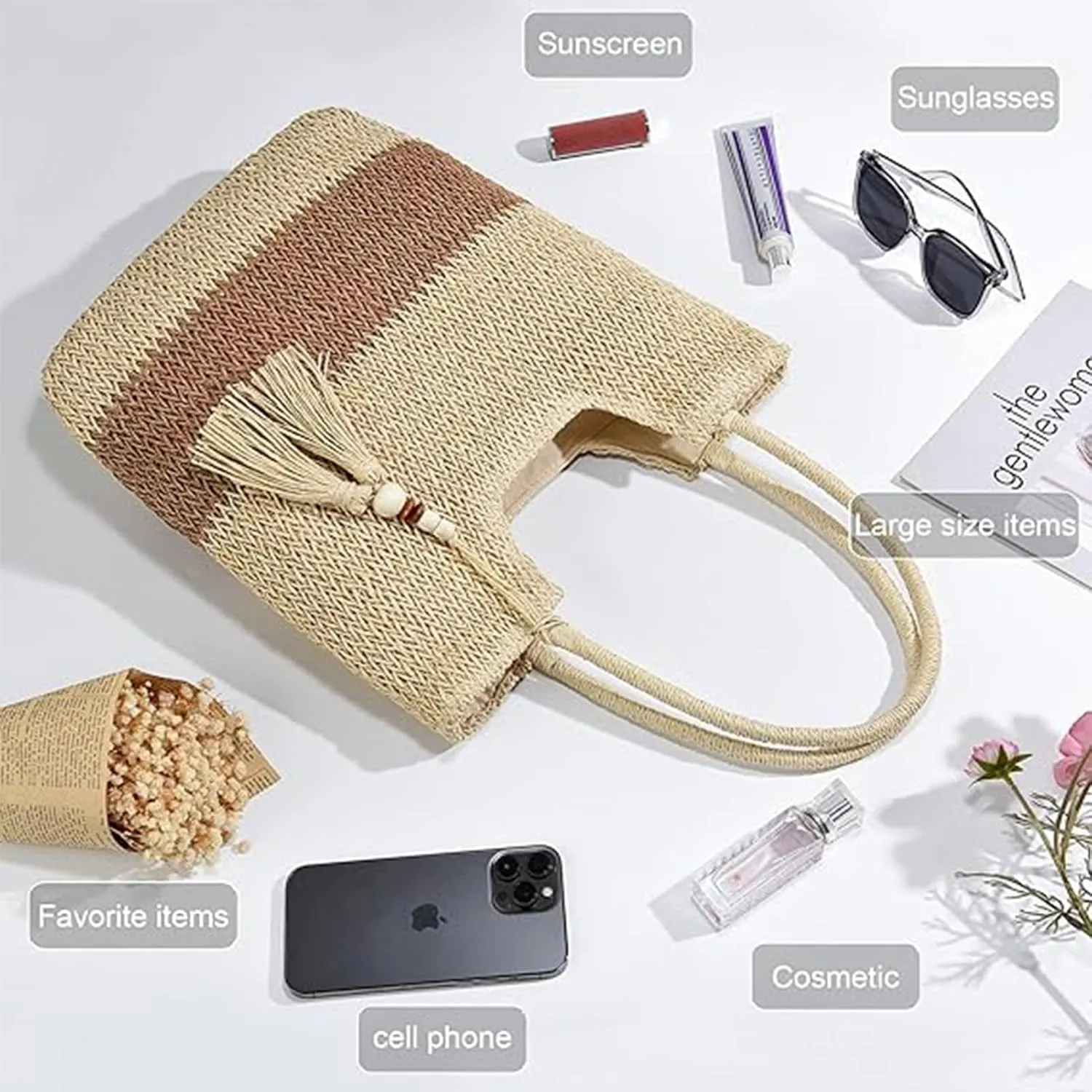 Summer Knitted Shoulder Bag bags for 2025, Bohemian Hobo Beach bag Casual Designer Purse for Women