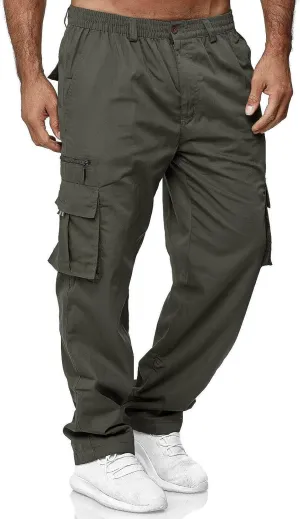 Tactical Cargo Pants for Men Big and Tall Athletic Pants with Multi-Pocket Active Loose Trousers