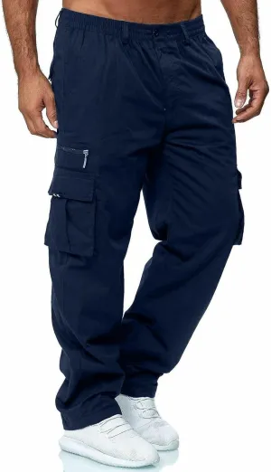 Tactical Cargo Pants for Men Big and Tall Athletic Pants with Multi-Pocket Active Loose Trousers
