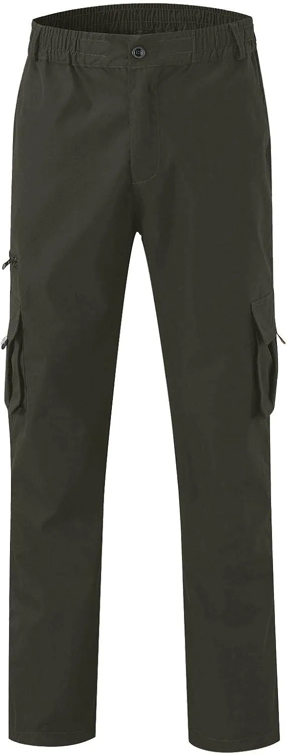 Tactical Cargo Pants for Men Big and Tall Athletic Pants with Multi-Pocket Active Loose Trousers