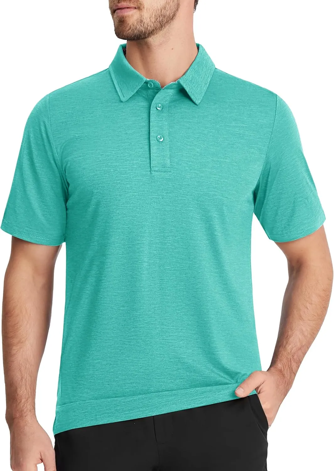 TACVASEN Men's Golf Shirts Short Sleeve Quick Dry Polo Shirts Moisture Wicking Casual Business Sports Breathable Polo
