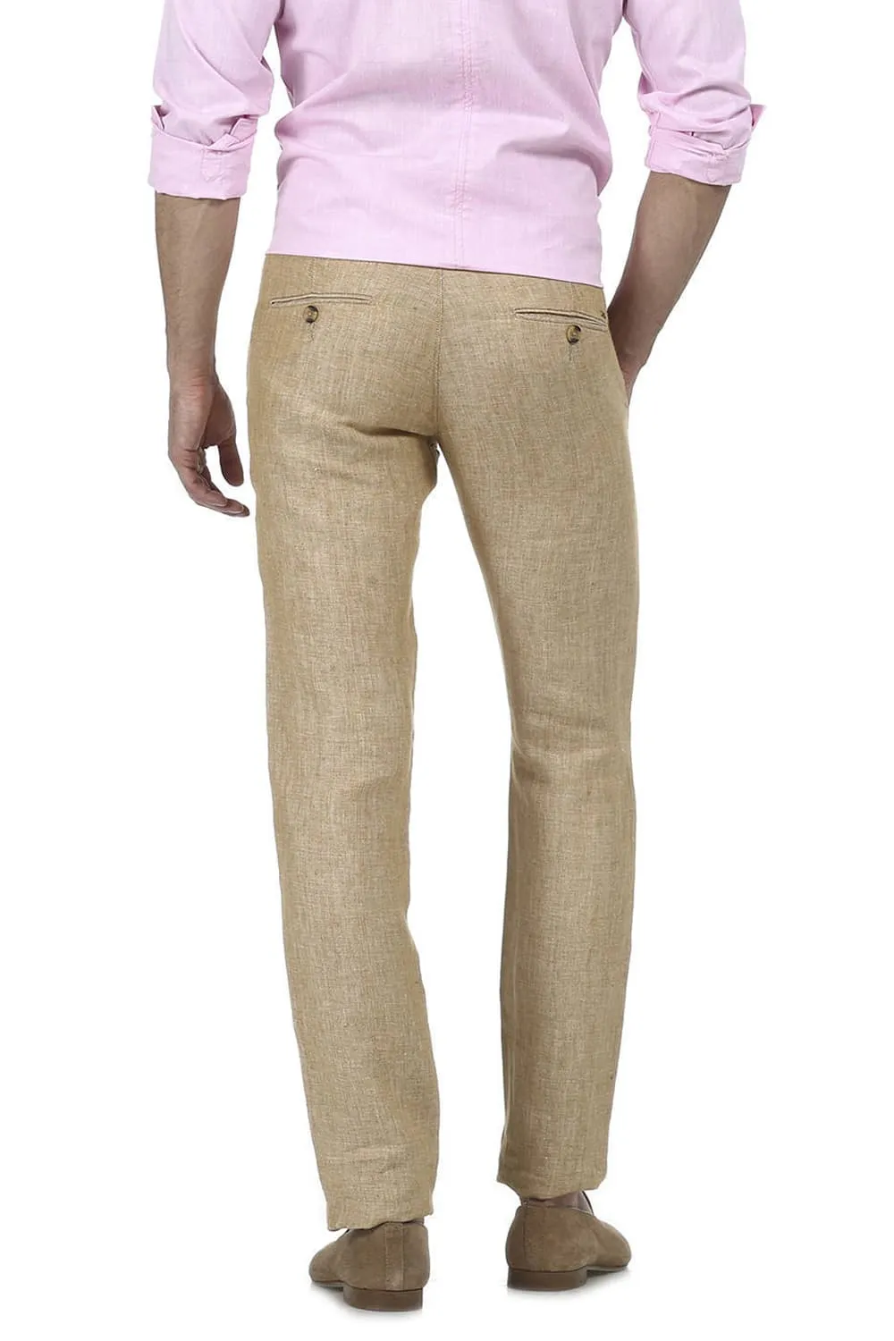 Tapered Fit Linen Trouser