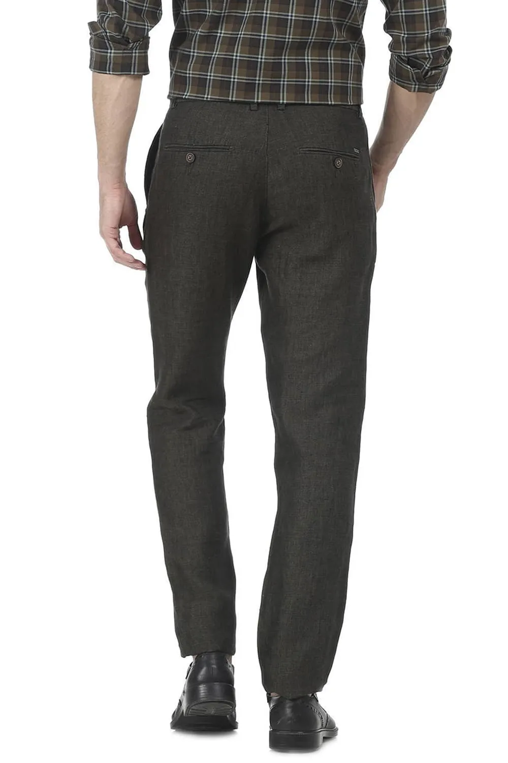 Tapered Fit Linen Trouser