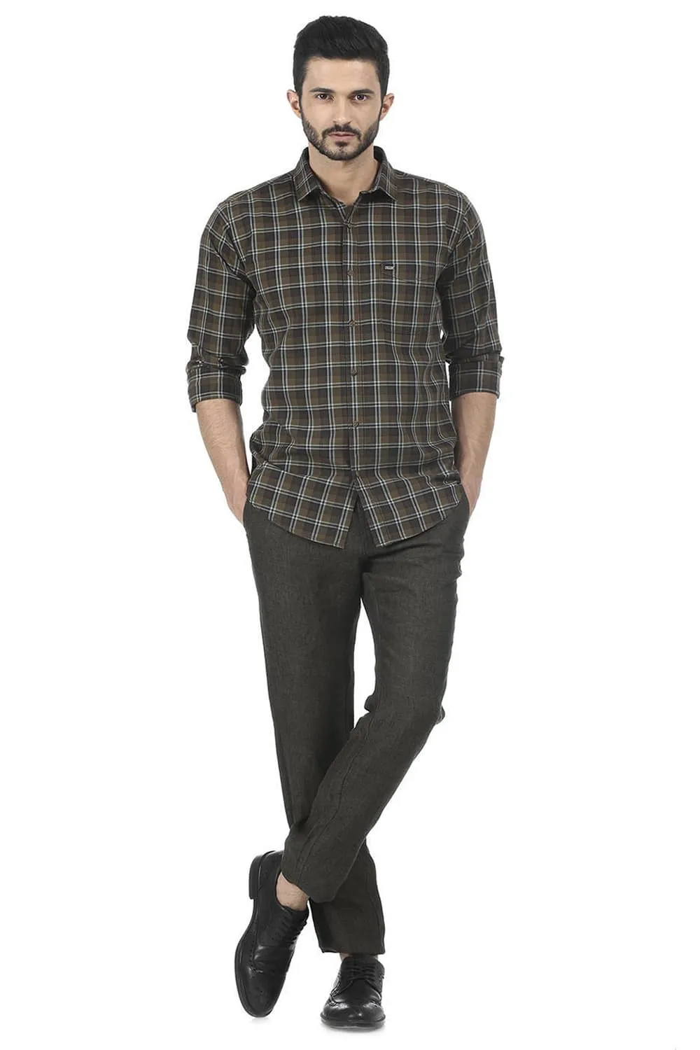 Tapered Fit Linen Trouser