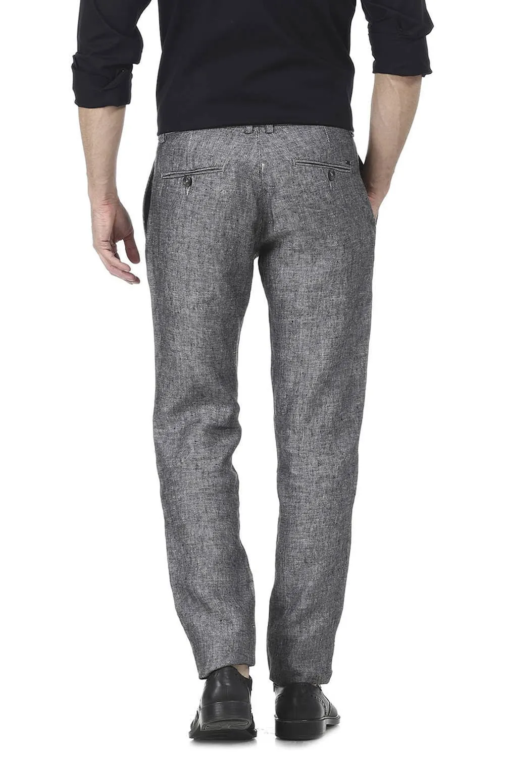 Tapered Fit Linen Trouser