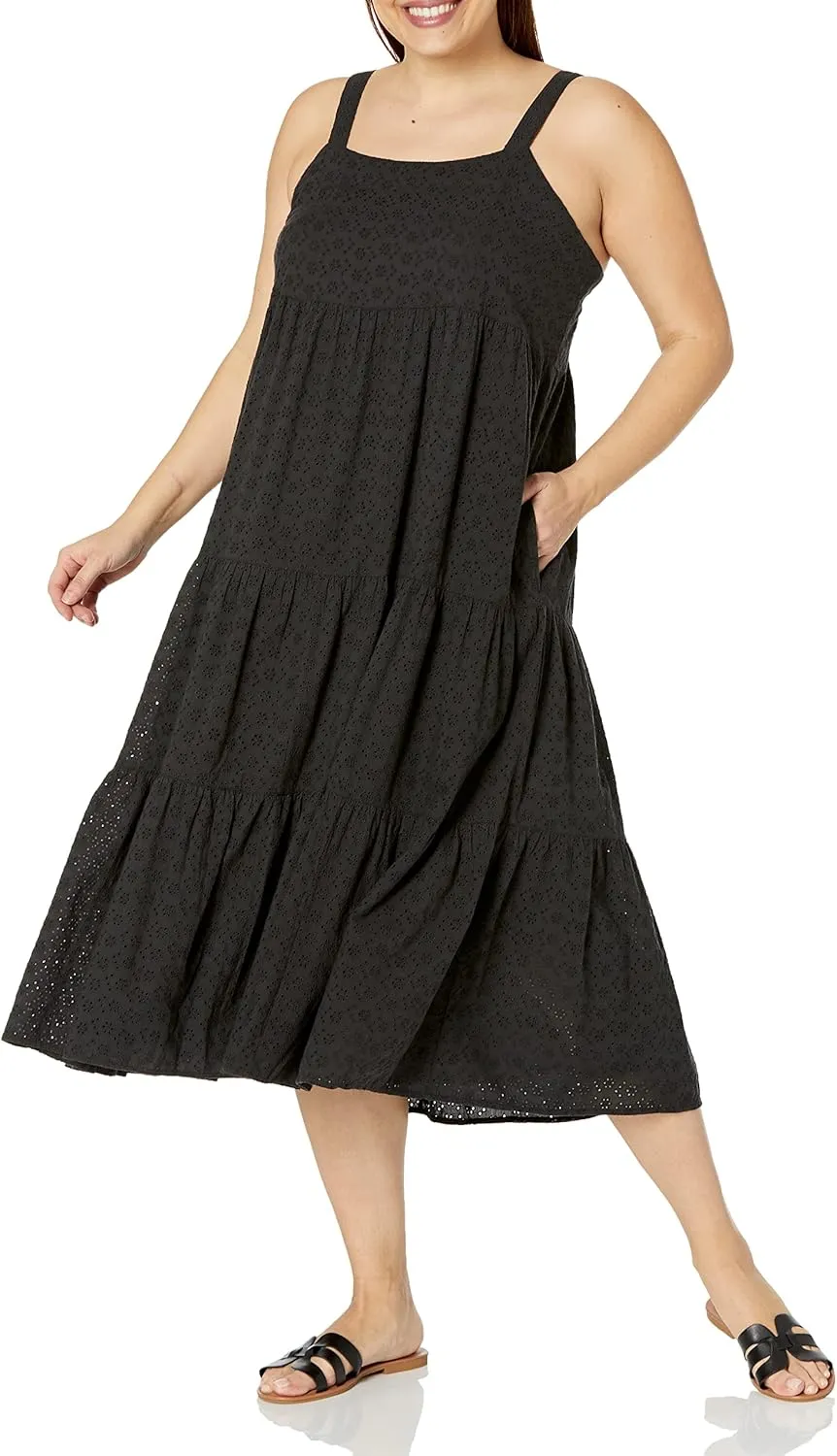 The Drop Women's Britt Tiered Maxi Tent Dress