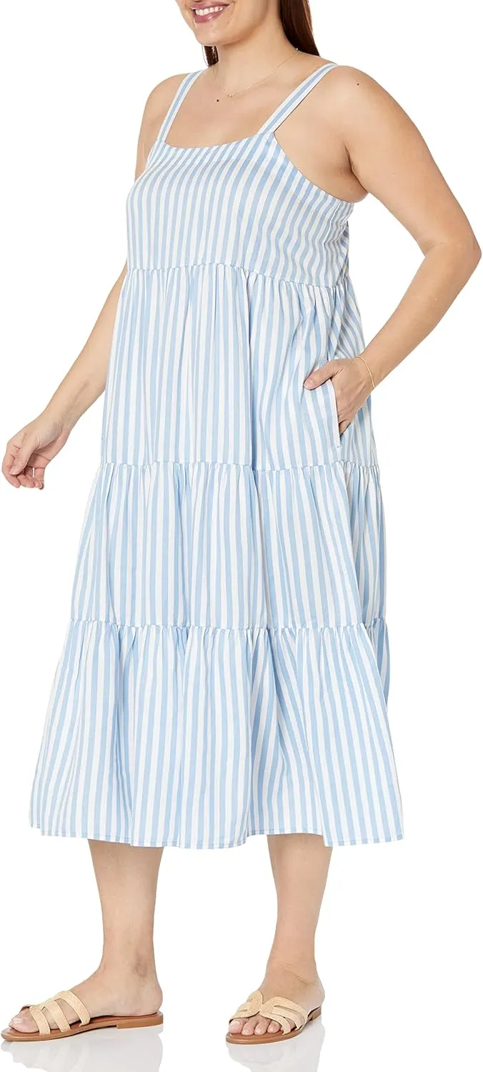 The Drop Women's Britt Tiered Maxi Tent Dress