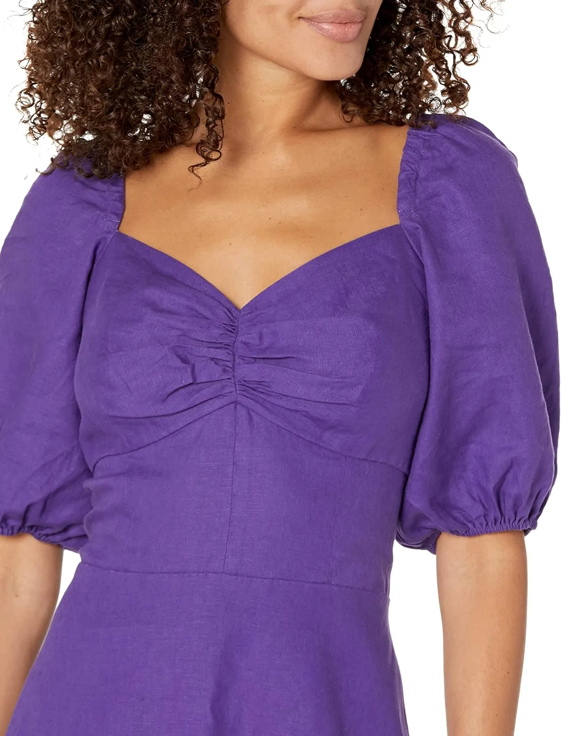 The Drop Women's Nala Twist-Front Linen Mini Dress