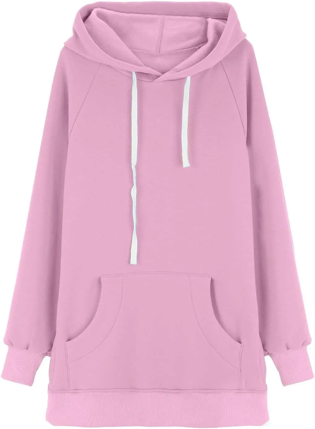 The Warmy Oversized Hoodie Dress for Women Split Hem Pullover Long Sweatshirt with Pocket Valentines Day Gift for Her