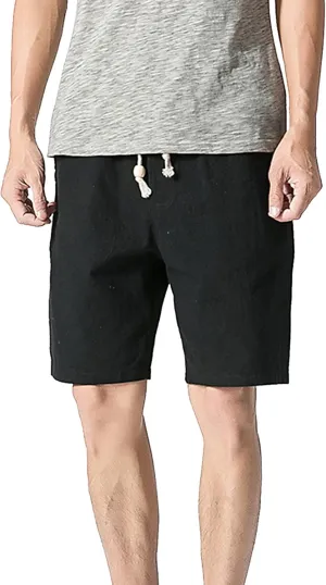 tuduoms Linen Athletic 7'' Shorts for Men Summer Casual Lightweight Board Shorts Fashion Slim-Fit Gym Workout Running Shorts