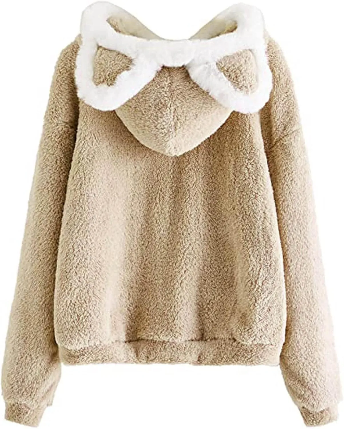 Unisex Hoodies Cat Ear Hooded Sweater Coats Long Sleeve Hoodies Sweatshirt Blouse Pullover Outwear for Women Men