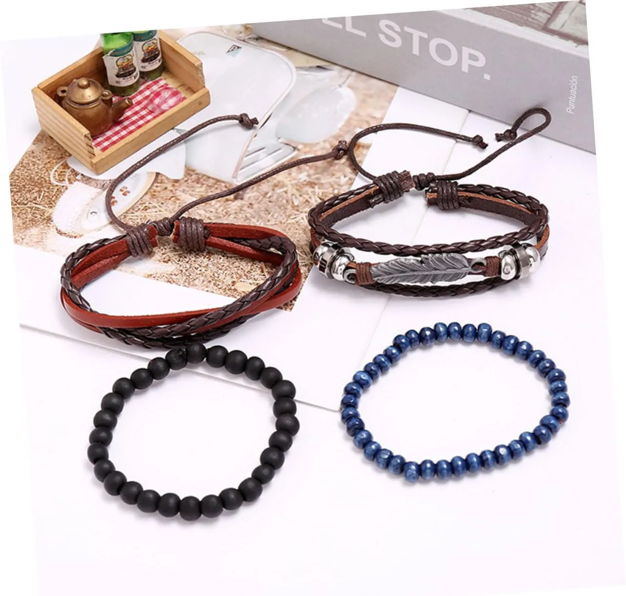 VALICLUD 1 Set Woman Leather Bracelet Bracelets Mens Bracelet Cuff Bracelet for Men Mens Bangle Bracelet
