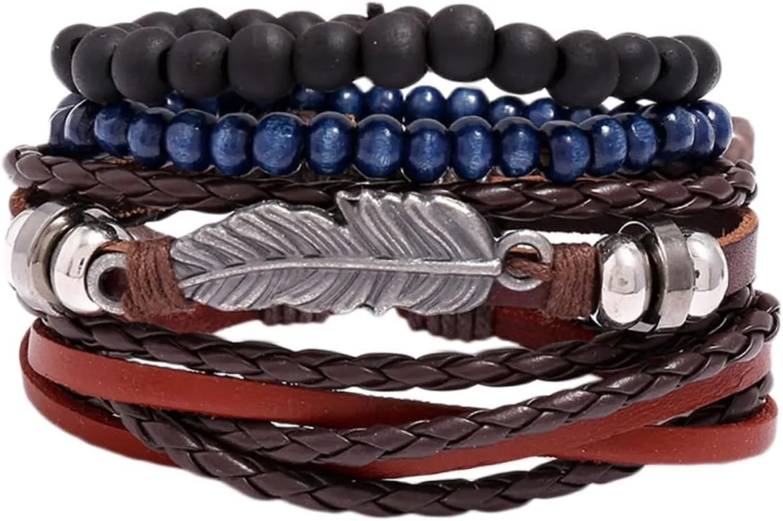 VALICLUD 1 Set Woman Leather Bracelet Bracelets Mens Bracelet Cuff Bracelet for Men Mens Bangle Bracelet