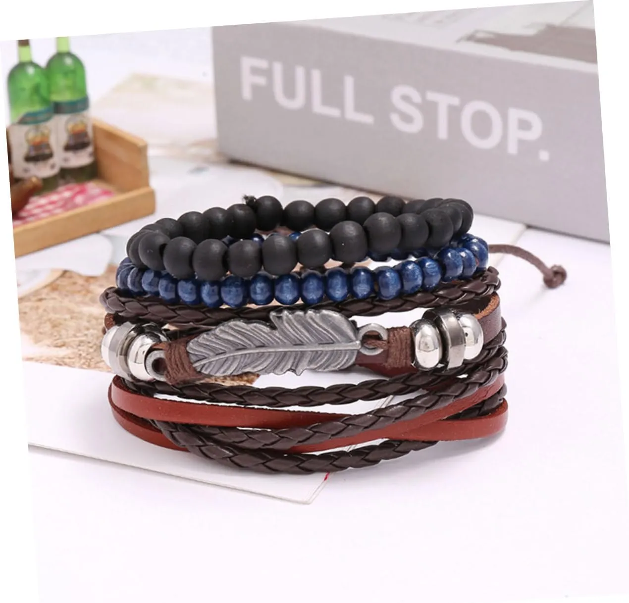 VALICLUD 1 Set Woman Leather Bracelet Bracelets Mens Bracelet Cuff Bracelet for Men Mens Bangle Bracelet