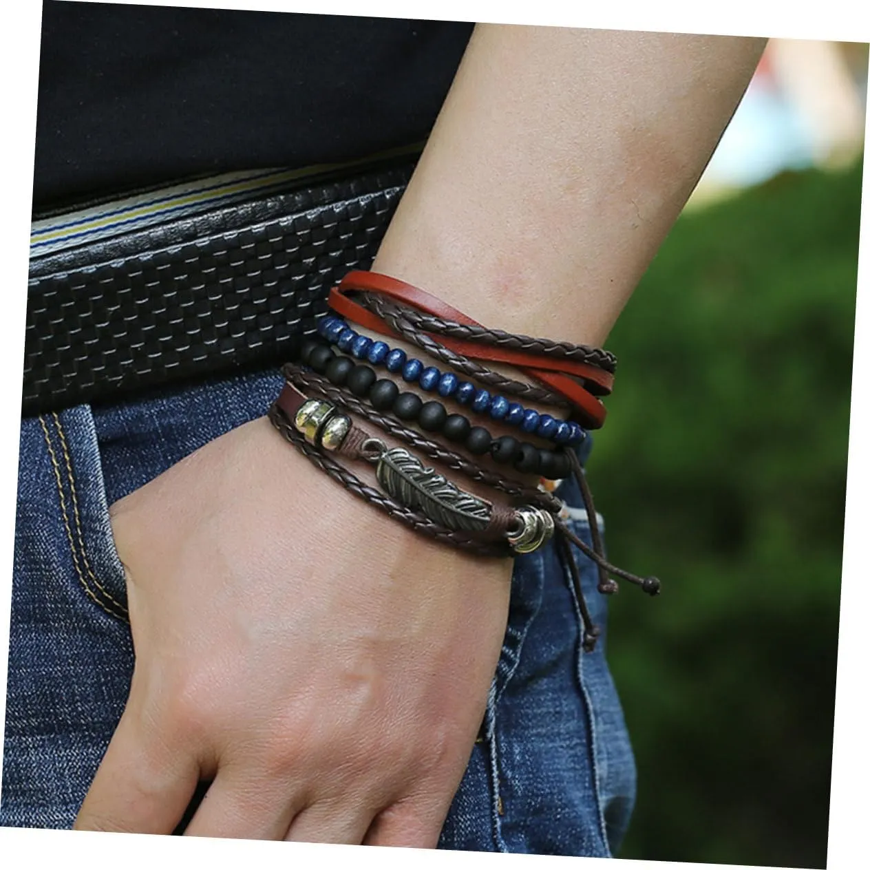 VALICLUD 1 Set Woman Leather Bracelet Bracelets Mens Bracelet Cuff Bracelet for Men Mens Bangle Bracelet