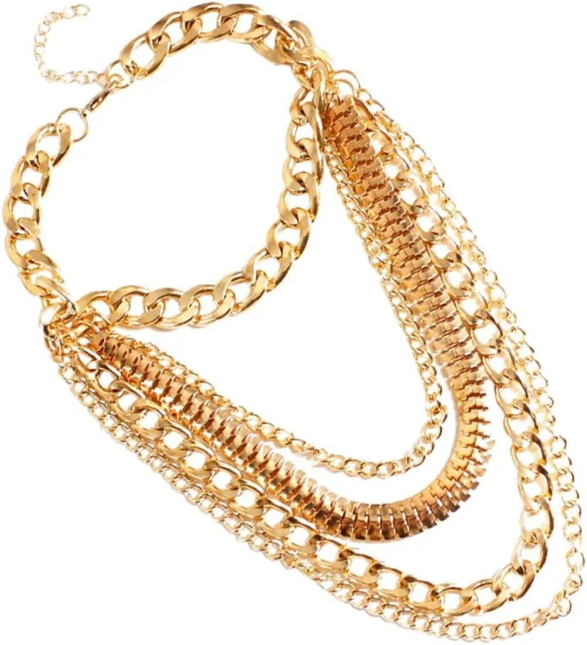 VALICLUD Anklet for Women Fashion Jewelry Anklet Gold Tassels Punk Style Layered Ankle Chain for Daily Wear and Occasions